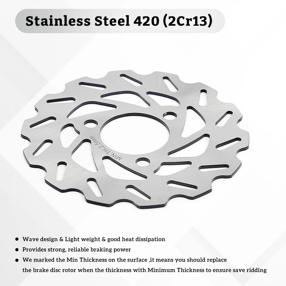 2 discos de freno delanteros rotores con pastillas para Honda Sportrax 450 TRX450R TRX450ER 04-13 Foto 3 de 4