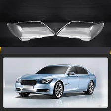 Pair Left+Right Headlight Clear Lens Cover Shell Fit For BMW E66 2005-2008