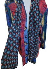 Vintage Carole Little Jacket Size XL Open Front Boho Artsy