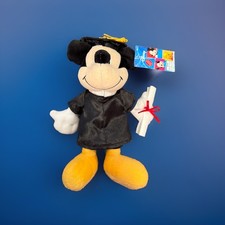 Vintage Disneyland Graduation Mickey Mouse Plush Cap Gown Diploma