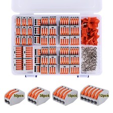 115 PCS Lever Wire Electrical Connectors Nuts Assortment Kit, Multiple Stud2/...