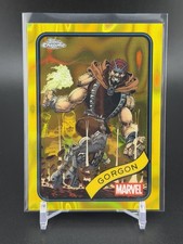 2025 Topps Chrome Marvel Gorgon Yellow Lava Refractor #195