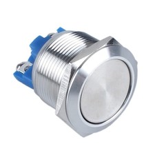 22mm Latching Metal Push Button Switch Waterproof IP66 AntiVandal 5A 1NO