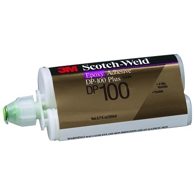 -Weld  Two-Part Epoxy Adhesives, DP100 Plus, 1.7 oz, Dou-Pak, Clear 3M 