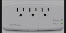 CyberPower CSB300W Essential Surge Protector, 900J/125V, 3 Outlets, Wall Tap