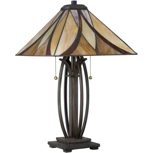 Quoizel TF1180T Asheville 2 Light 25" Tall Table Lamp - Bronze - Picture 4 of 6