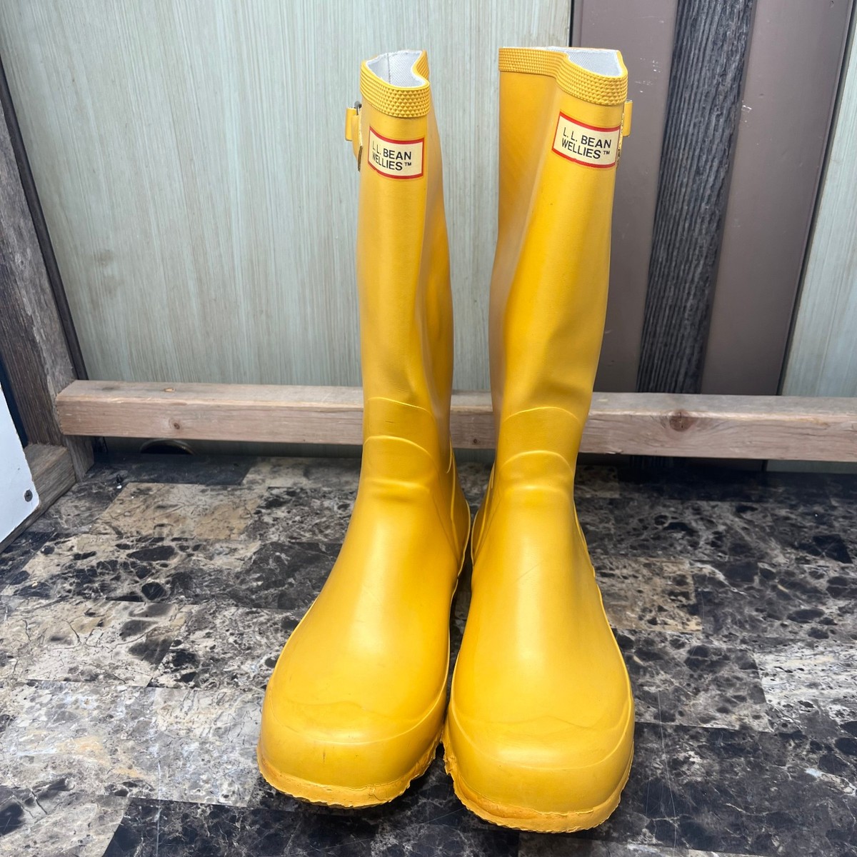 Viking Askim LL Bean Wellies Rubber Rain Boot Yellow Men's Size 7