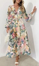 Gingham & Heels – Floral Print Dress | Size 14 Stunning!!