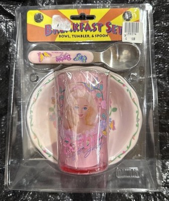 Barbie Dinnerware Cup Bowl Spoon 3 Pc  Sealed Zak Designs 1994 RARE VHTF