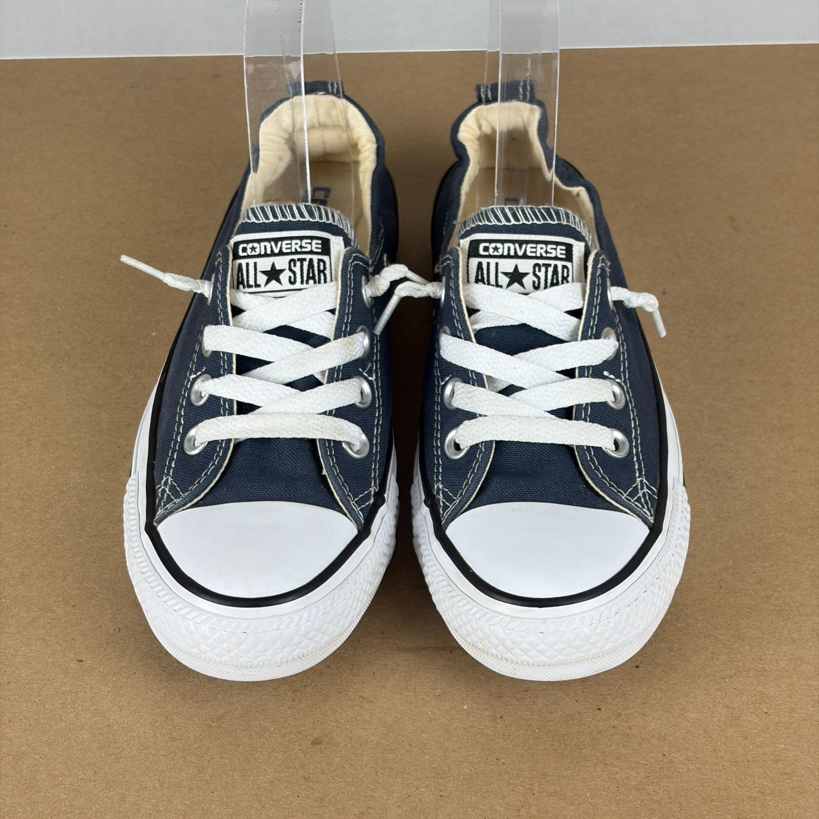 Converse Shoreline Elastic Heel Sneakers Womens 7 Navy Blue White Pull On thumbnail 2