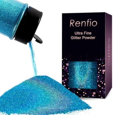 Holographic Ultra Fine Glitter Powder Metallic Resin Laser Blue 