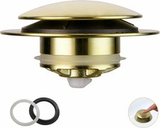 Brushed Gold Bath Tub Drain Stoppers,Universal Pop Up Bathtub Drain Stopper T...
