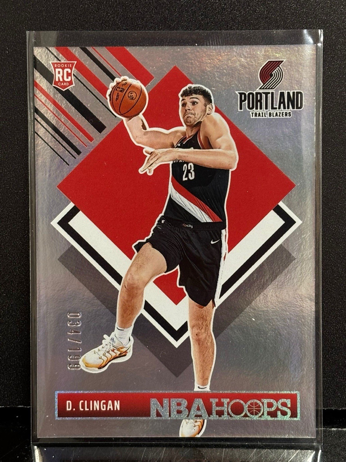 2024-25 Panini Hoops Basketball 'Donovan Clingan' Tribute Silver RC #293 /199