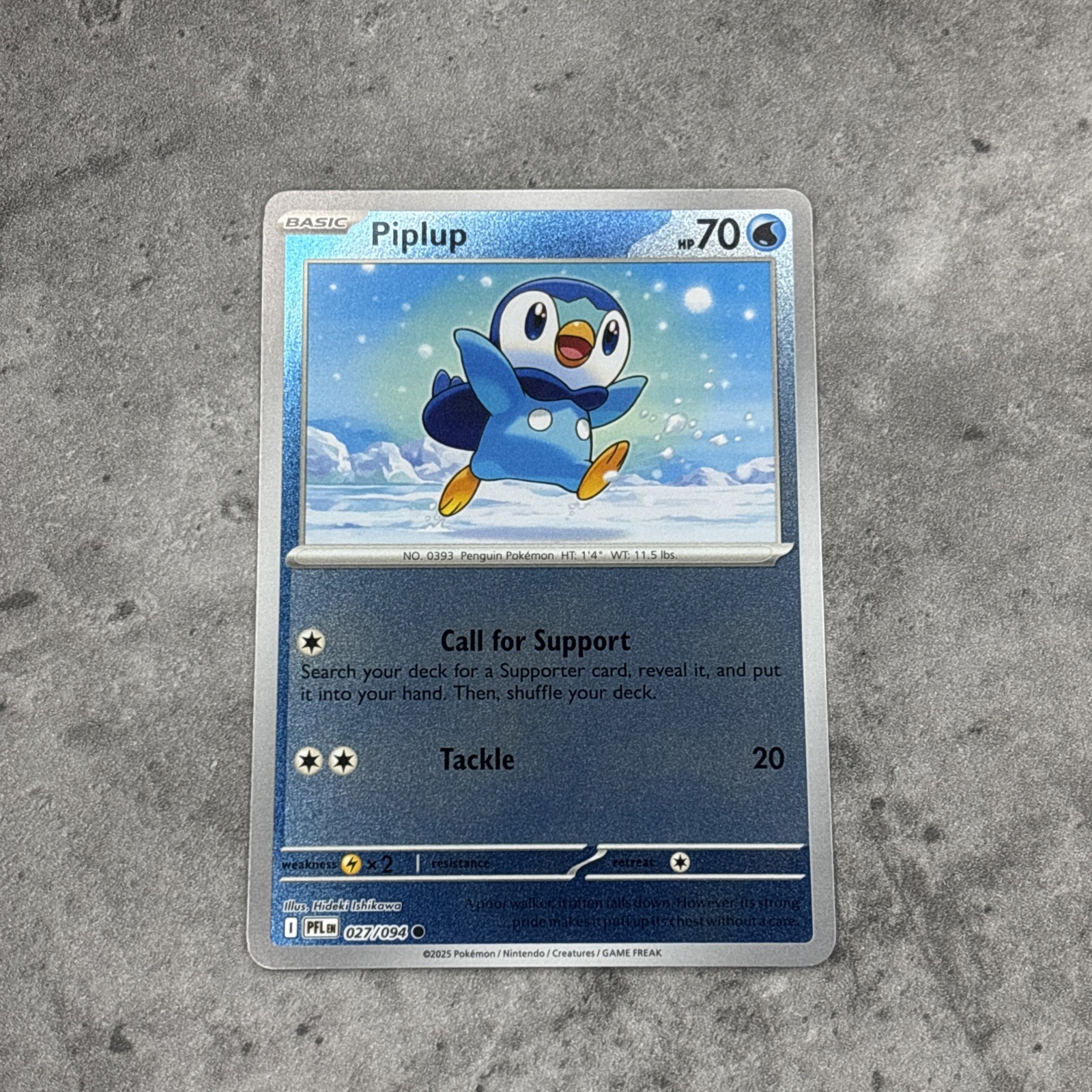 Pokémon TCG Piplup Reverse Holo 027/094 Phantasmal Flames Near Mint