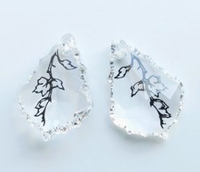 1 Very Rare Vintage Swarovski 6091 38x26mm Crystal Ivy Flat Baroque Pendant