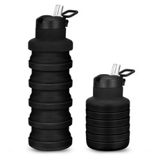 500ml Collapsible Silicone Drink Foldable Water Bottle Outdoor Sport Travel Run