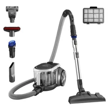 Bagless Canister Vacuum Cleaner, Lightweight Vac for Carpets and Hard Floors