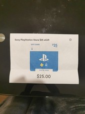 $25 PlayStation Gift Card. Paper copy. It will be sent after payment. Code print