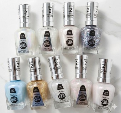 ALL sally Hanson Gel Top Coats - Bulk value of Of 9 (new And Unexpired!)