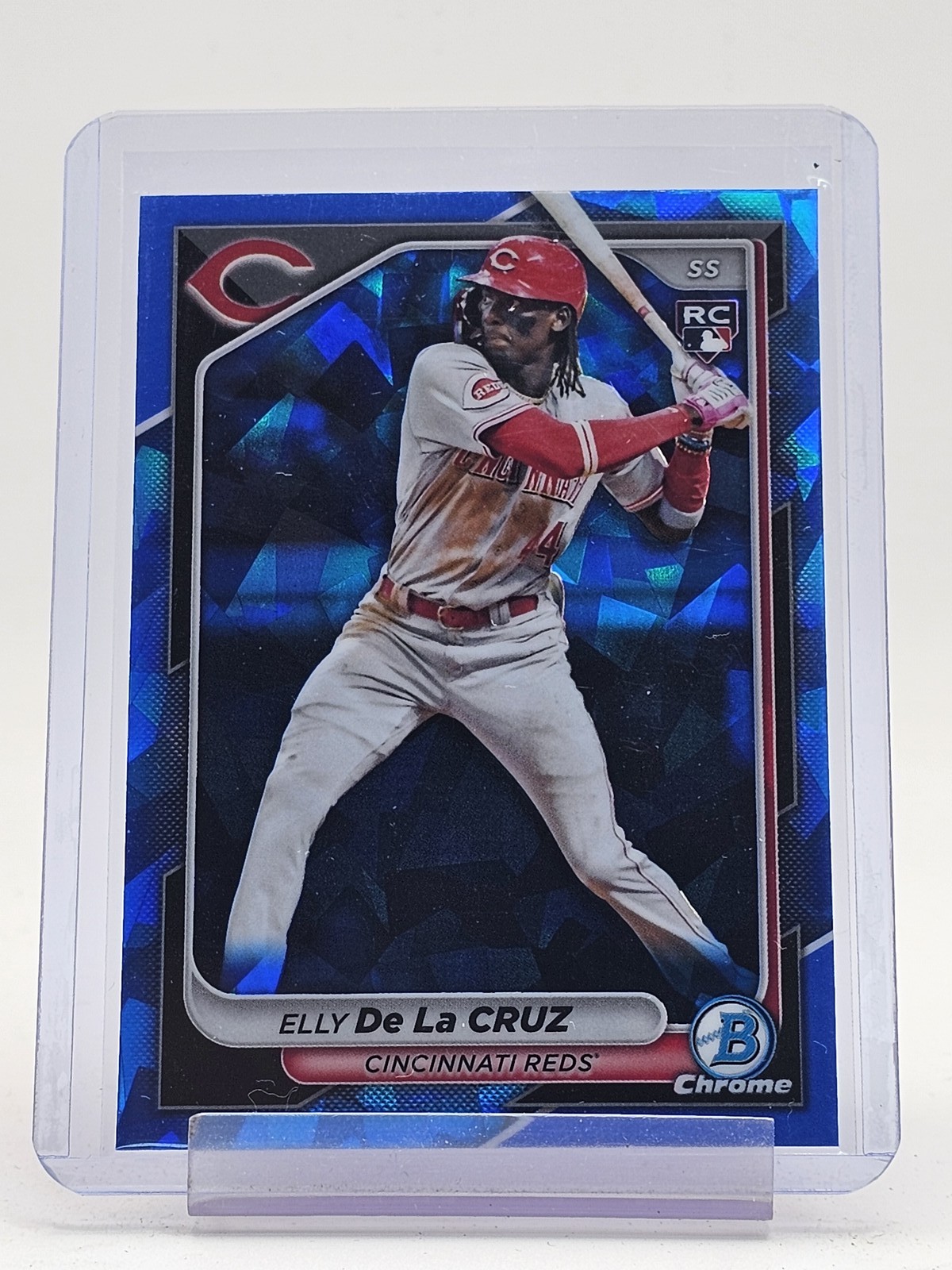 ELLY DE LA CRUZ 2024 BOWMAN CHROME ROOKIE SAPPHIRE REFRACTOR #42 REDS Q2264