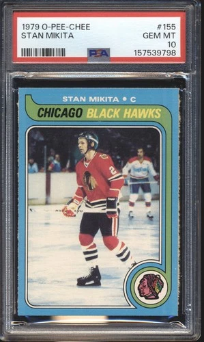 1979 OPC O-PEE-CHEE Hockey Stan Mikita #155 PSA 10 BLACKHAWKS GEM MINT HOF POP 2