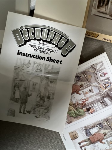Solocraft Vintage 1980’s Decoupage Kits 3D Picture Craft Artful Dodger & The Inn - Picture 23 of 24
