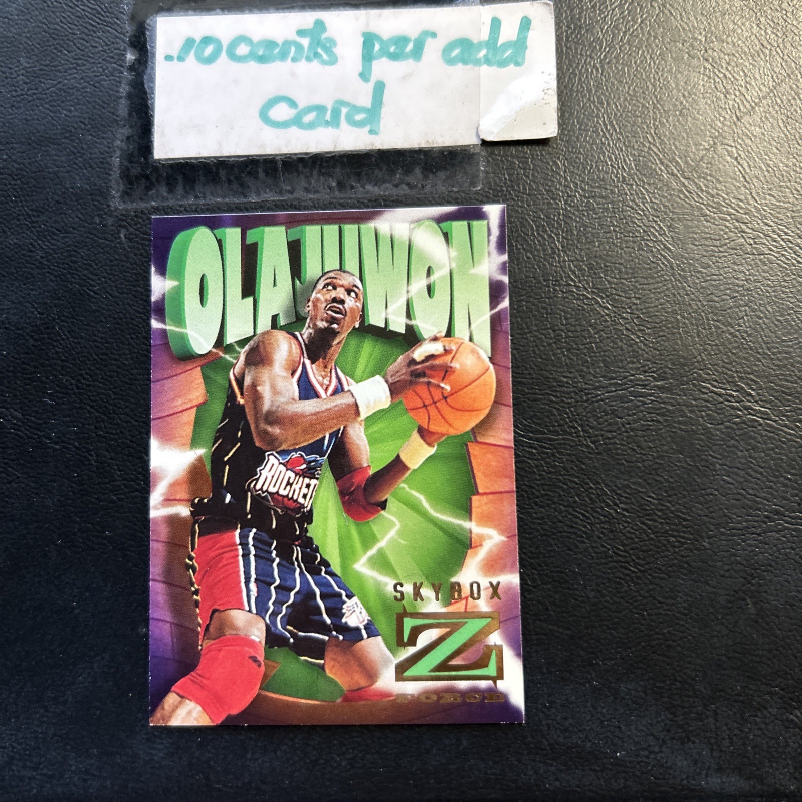 #35 Hakeem Olajuwon Houston Rockets 1996/97 Skybox Z Force 38b