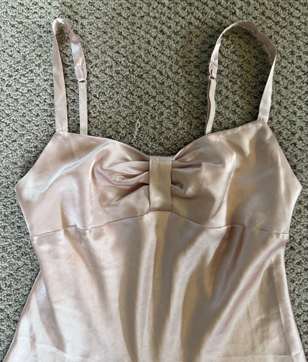 UNDERCOVER Abito da notte Victorias Secret VS raso donna XS rosa delicato abito slip camicia