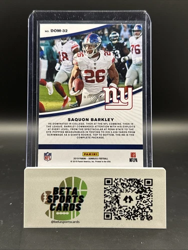 2019 Donruss Dominators Saquon Barkley #DOM-32 FREE SHIPPING - Picture 2 of 2