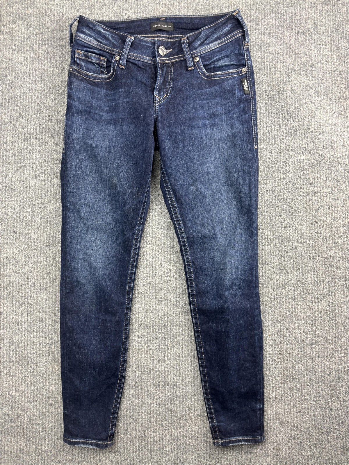 Silver Jeans Co Suki Skinny Jeans Womens 27 Blue Stretch Denim Mid Rise-image
