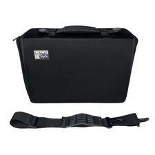 Crop In Style Scrapbooking Tote Carrying Case Drawers Black Shoulder Strap