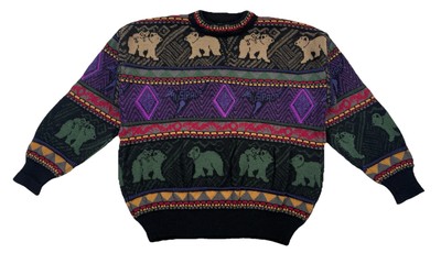 Vintage Jac-Tion Australian Wool 3D Knit Sweater Koalas (Read Desc)