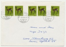Schweiz 1967 Mehrfachfrankatur Pro Juventute - Reh Michel Nr. 866