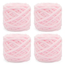 Pelotes de Laine Grosse Maille, 4 x 100 g Pelote de Laine Epaisse pour Aiguil...