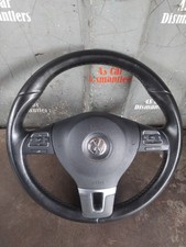 Volkswagen Polo 6R Leather Steering Wheel 3C8419091BE - CF3 #J1