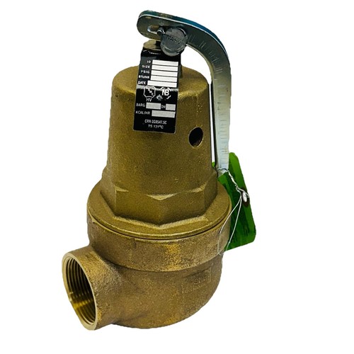 APOLLO RVW61-1145 / 10-616-15 HIGH-CAPACITY BRONZE RELIEF VALVE 1" X 1½" 75 PSI - Picture 1 of 4