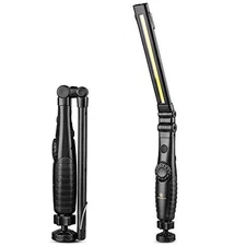  Rechargeable LED Work Light - 750 Lumens Foldable LED Flashlight Black