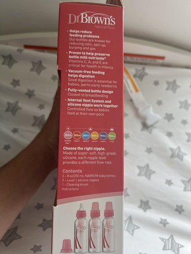 3 NEW DR. BROWN’S PINK 8 Oz BABY BOTTLES BP - Picture 3 of 7