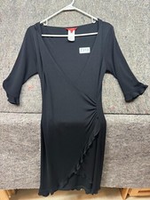 Abs by Allen Schwartz Womens Dress Short Sleeve Plunging Ruffled Wrap Midi SP