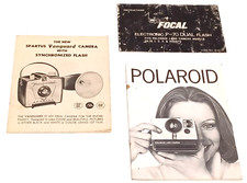 Lot Of 3 Vintage Camera Manuals Instructions Polaroid, Spartus Vanguard, Focal