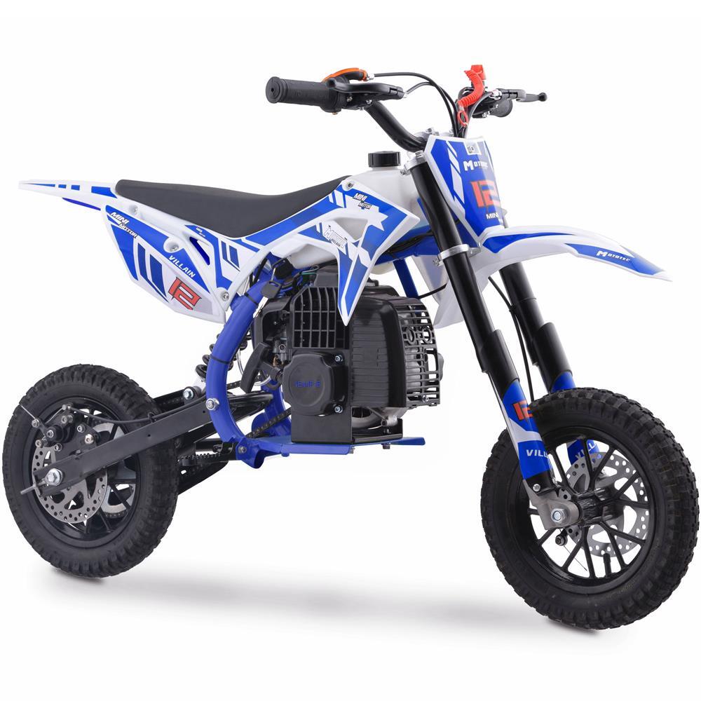 MOTOTEC VILLAIN 52CC 2-STROKE KIDS GAS DIRT BIKE BLUE 850021322793