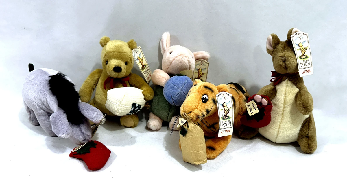 NEW GUND Classic Pooh Stuffed Plush LARGE Set Kanga Rabbit NEW GUND Classic Pooh Stuffed Plush LARGE Set Kanga Rabbit