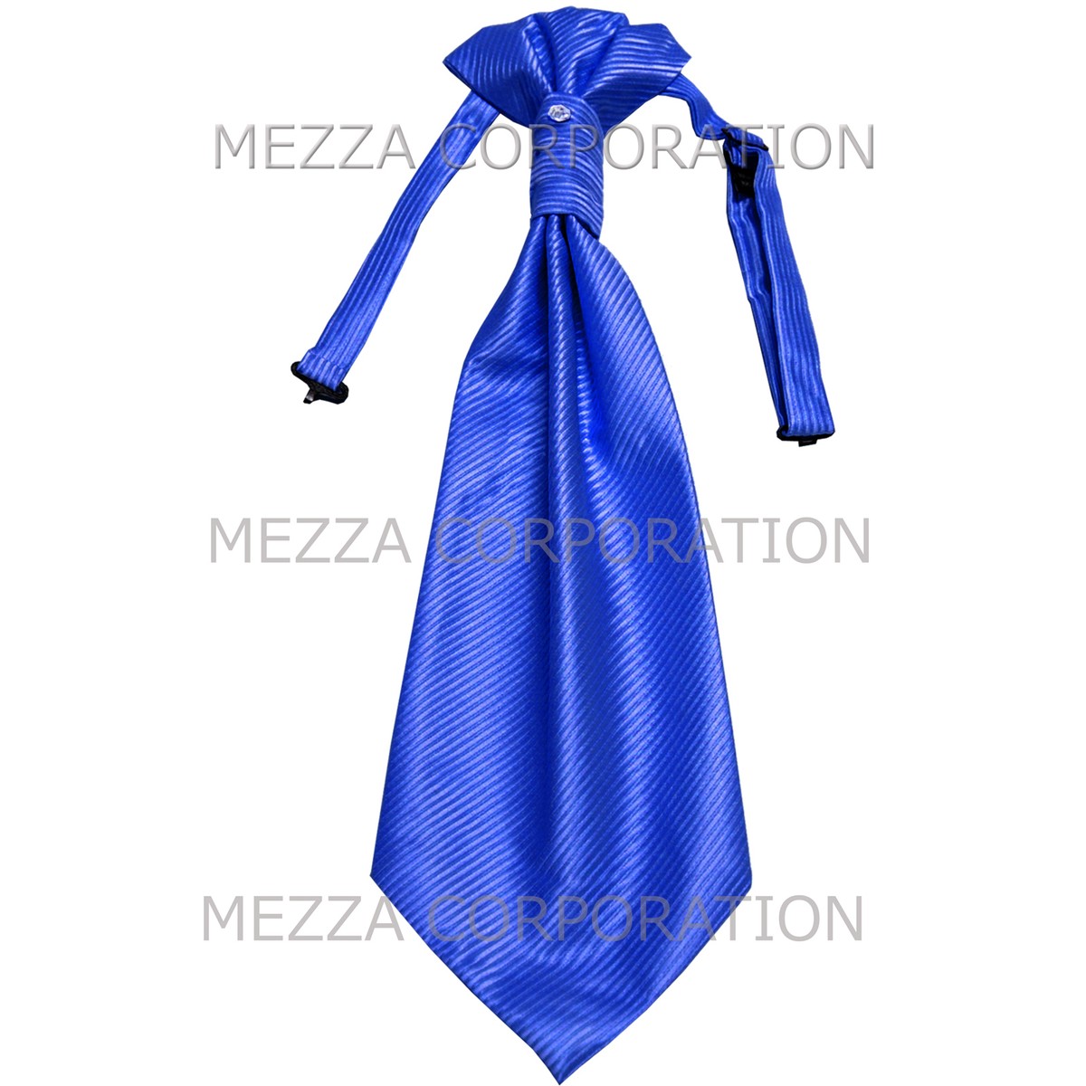 New Vesuvio Napoli Men's Polyester Ascot Cravat Necktie Stripes