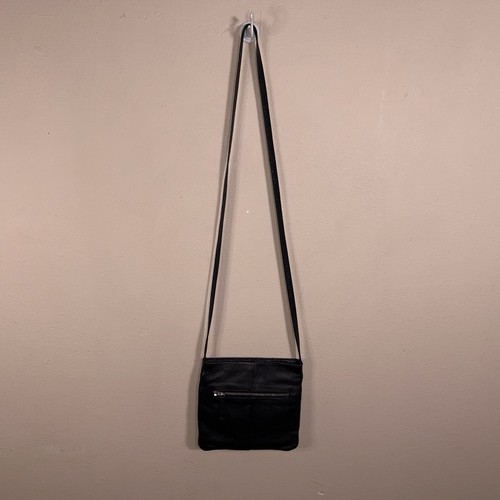 VINTAGE ETIENNE AIGNER BLACK LEATHER CROSSBODY PURSE TRAVEL CLASSIC - Picture 7 of 12