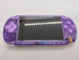 Sony PSP-3000 Playstation Portable Handheld Console Clear Purple Shell Custom
