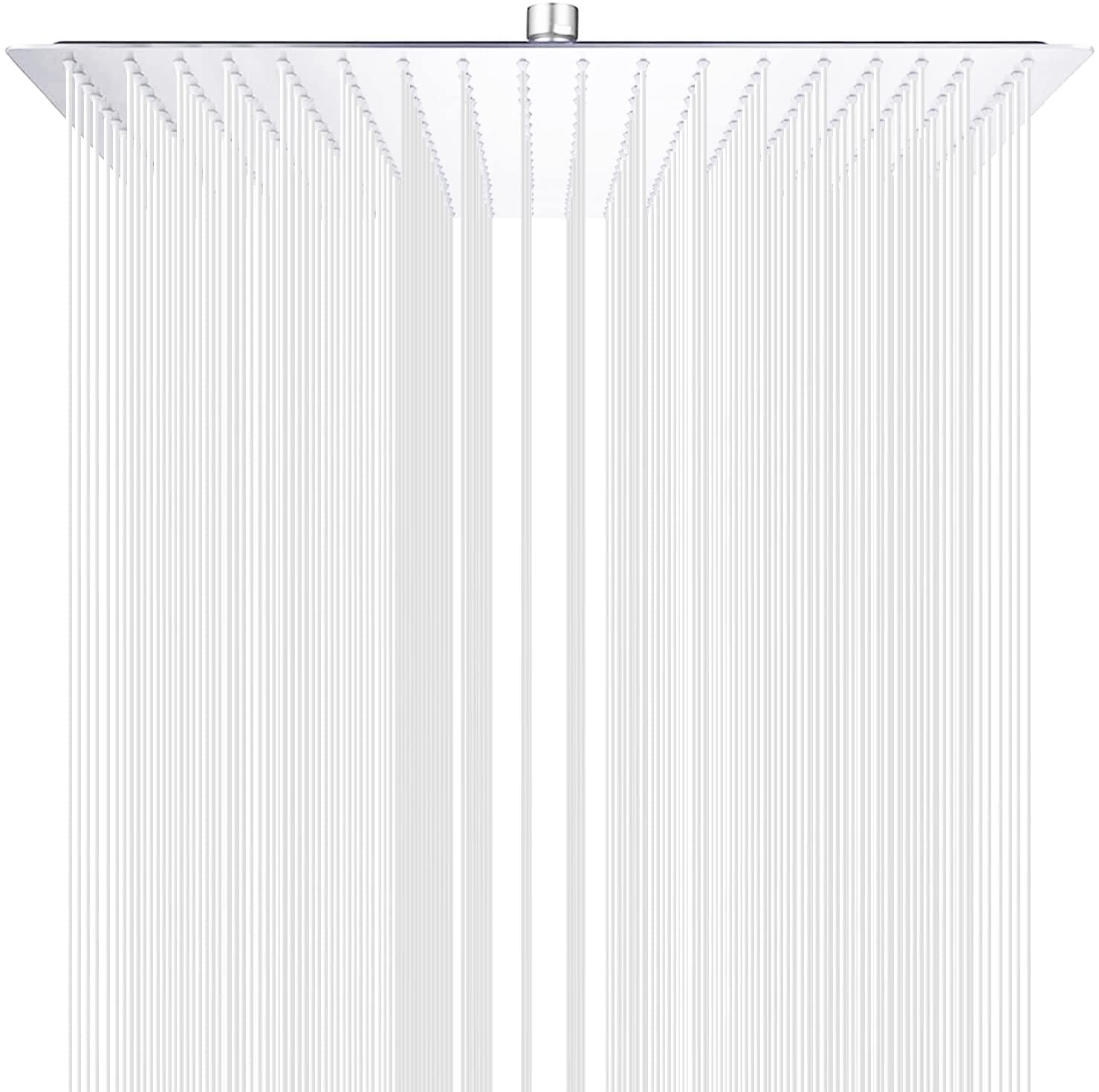 Large Rain Shower Head, 16 Inch Square Rainfall Shower Head Polished Chrome F...