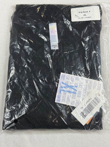 Nuova maglietta LuLaRoe perfetta top forma swing mezza manica taglia XL nera