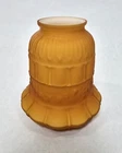 Vintage Milk Glass Pendant Lamp Shade Gold Amber Orange 2 " Fitter