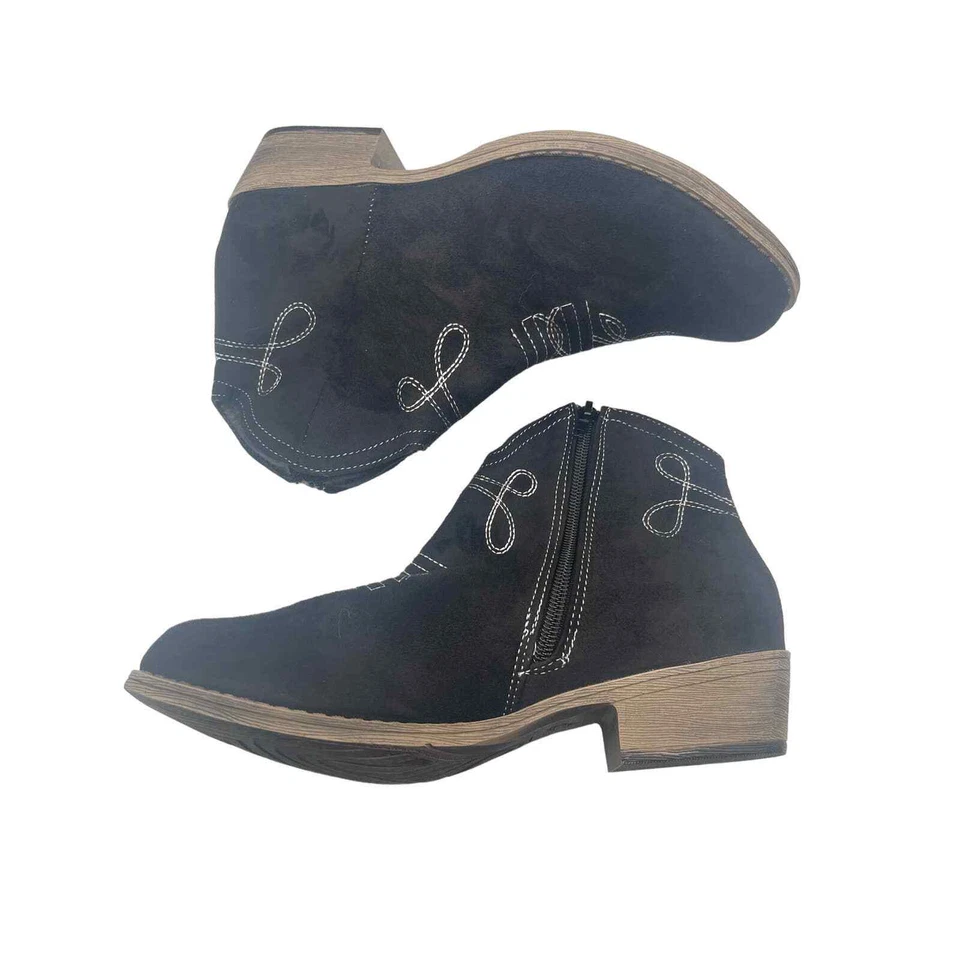 Botín bordado negro ROSY Foto 4 de 4