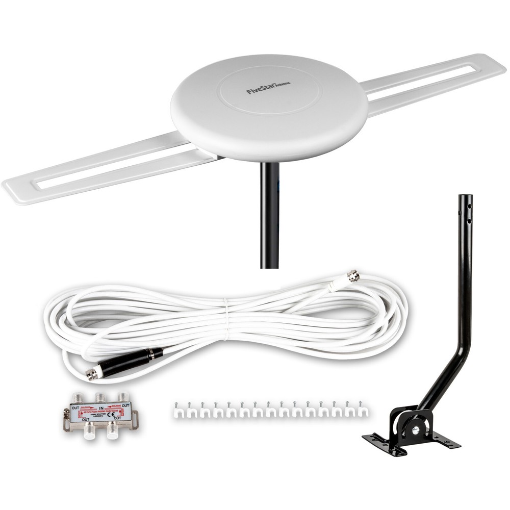 150 Mile Outdoor Indoor TV Antenna 360° Omnidirectional Amplified Reception